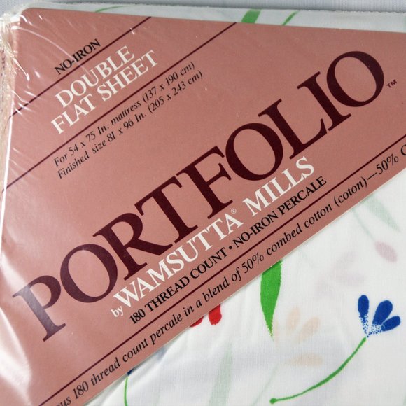 Wamsutta Mills Double Flat Sheet 180 Thread Count - Picture 3 of 12